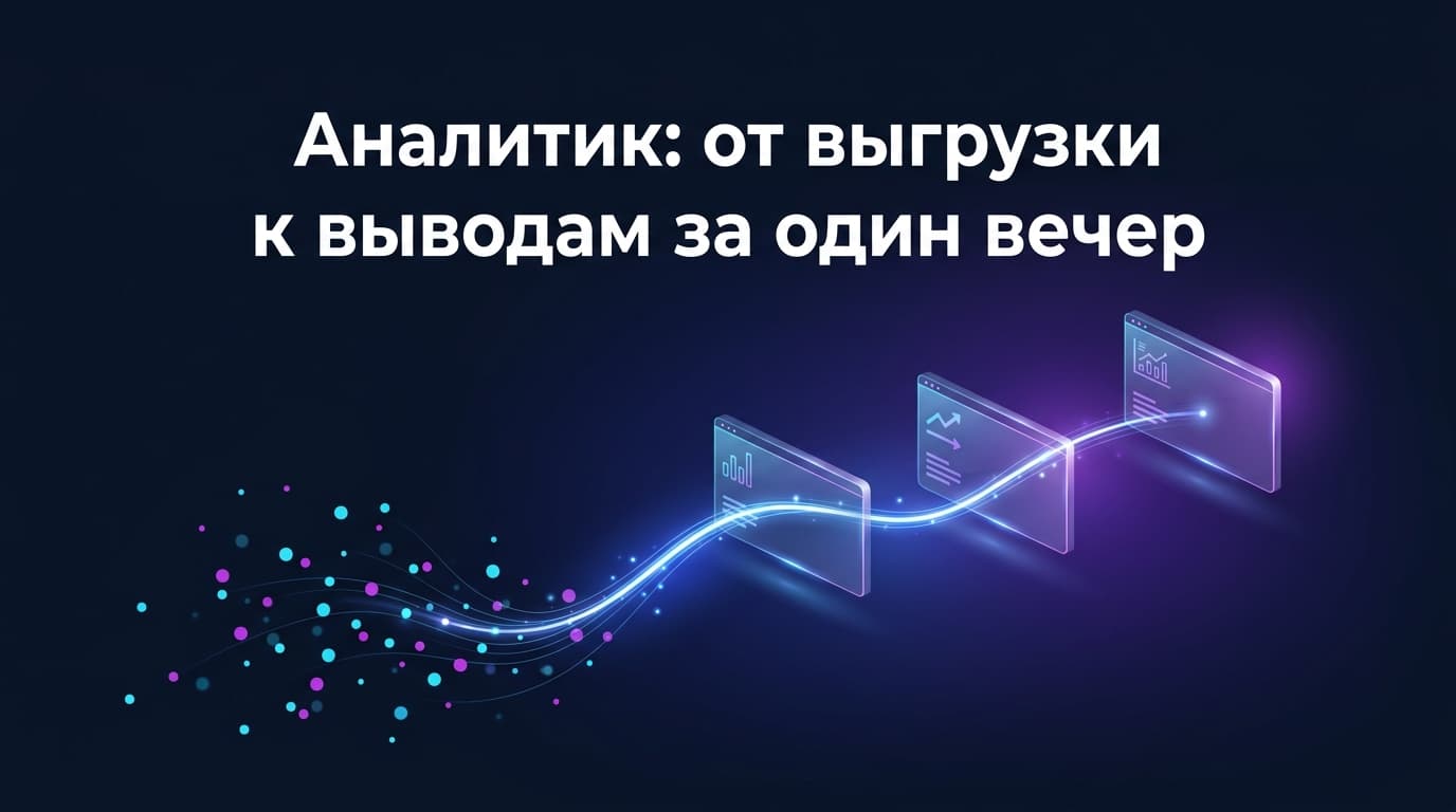 Аналитик: от выгрузки к выводам за один вечер
