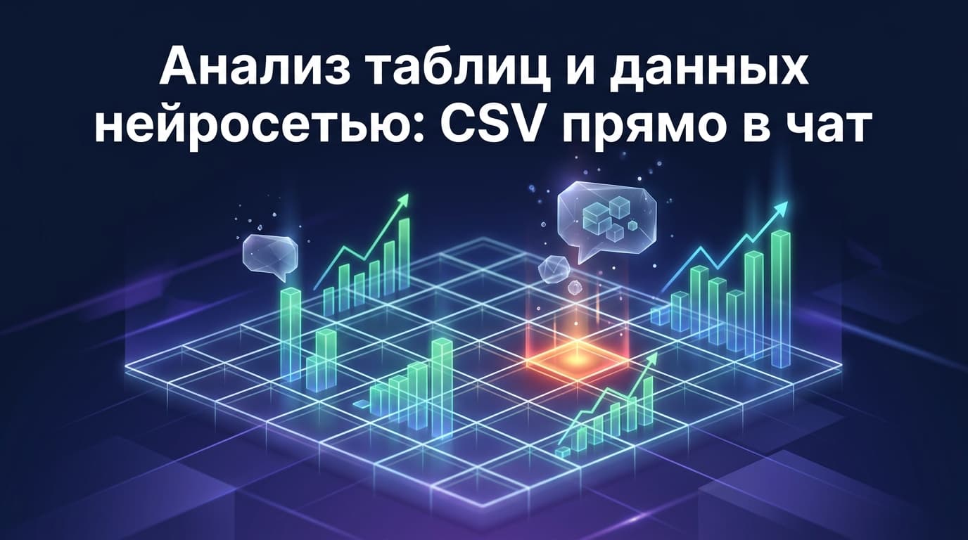 Анализ таблиц и данных нейросетью: CSV прямо в чат