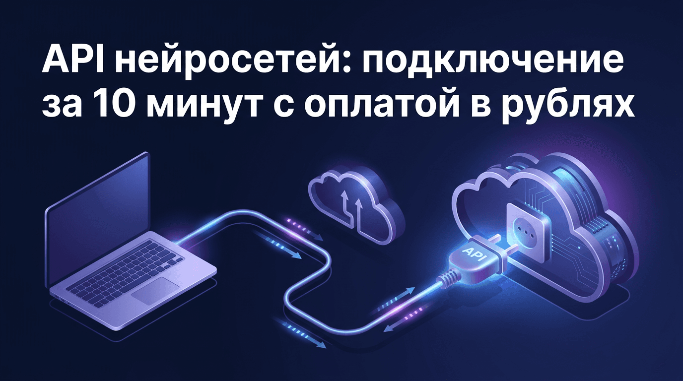 API нейросетей: подключение за 10 минут с оплатой в рублях