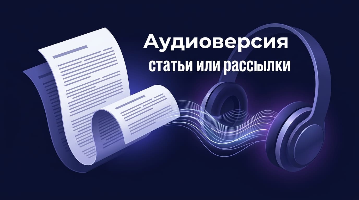 Аудиоверсия статьи или рассылки