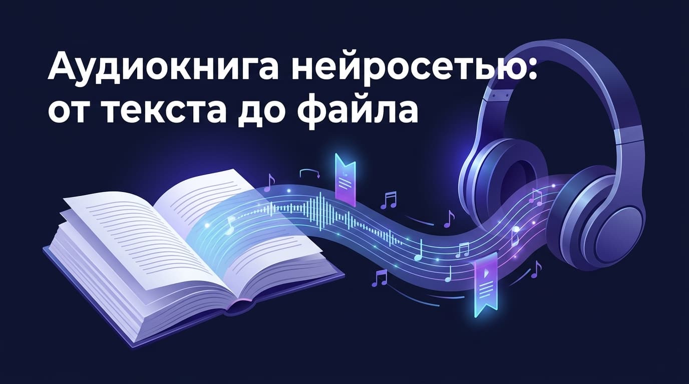 Аудиокнига нейросетью: от текста до файла