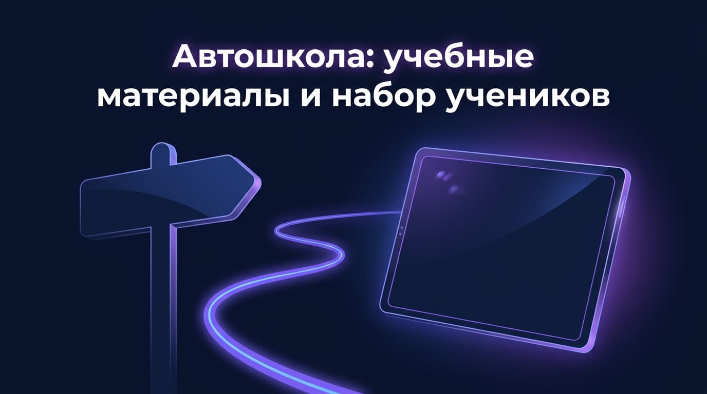 Автошкола: учебные материалы и набор учеников