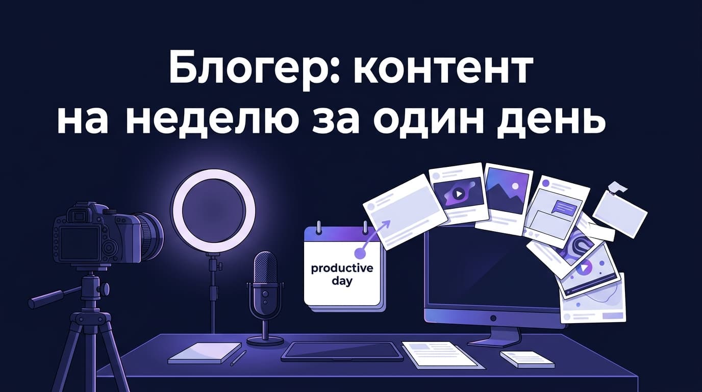 Блогер: контент на неделю за один день