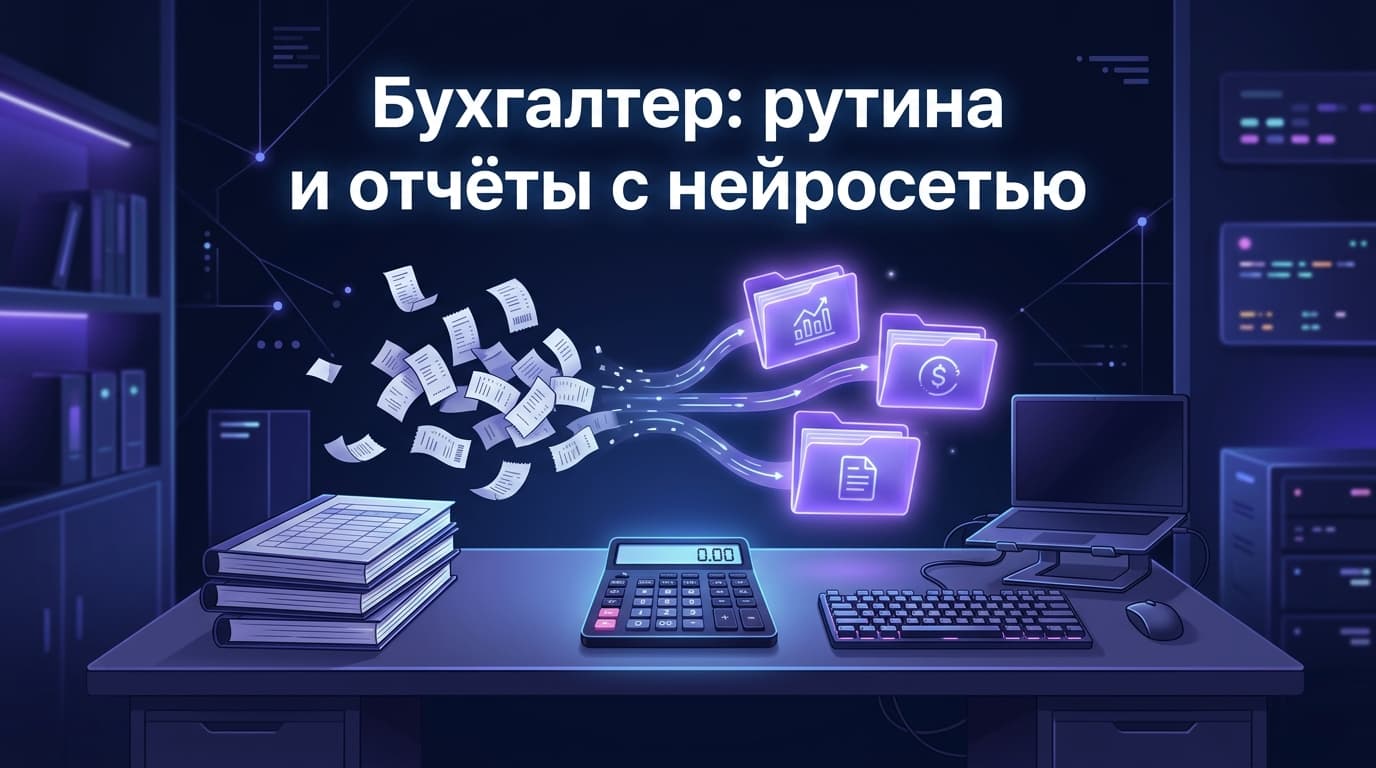 Бухгалтер: рутина и отчёты с нейросетью