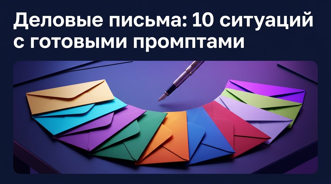 Деловые письма: 10 ситуаций с готовыми промптами