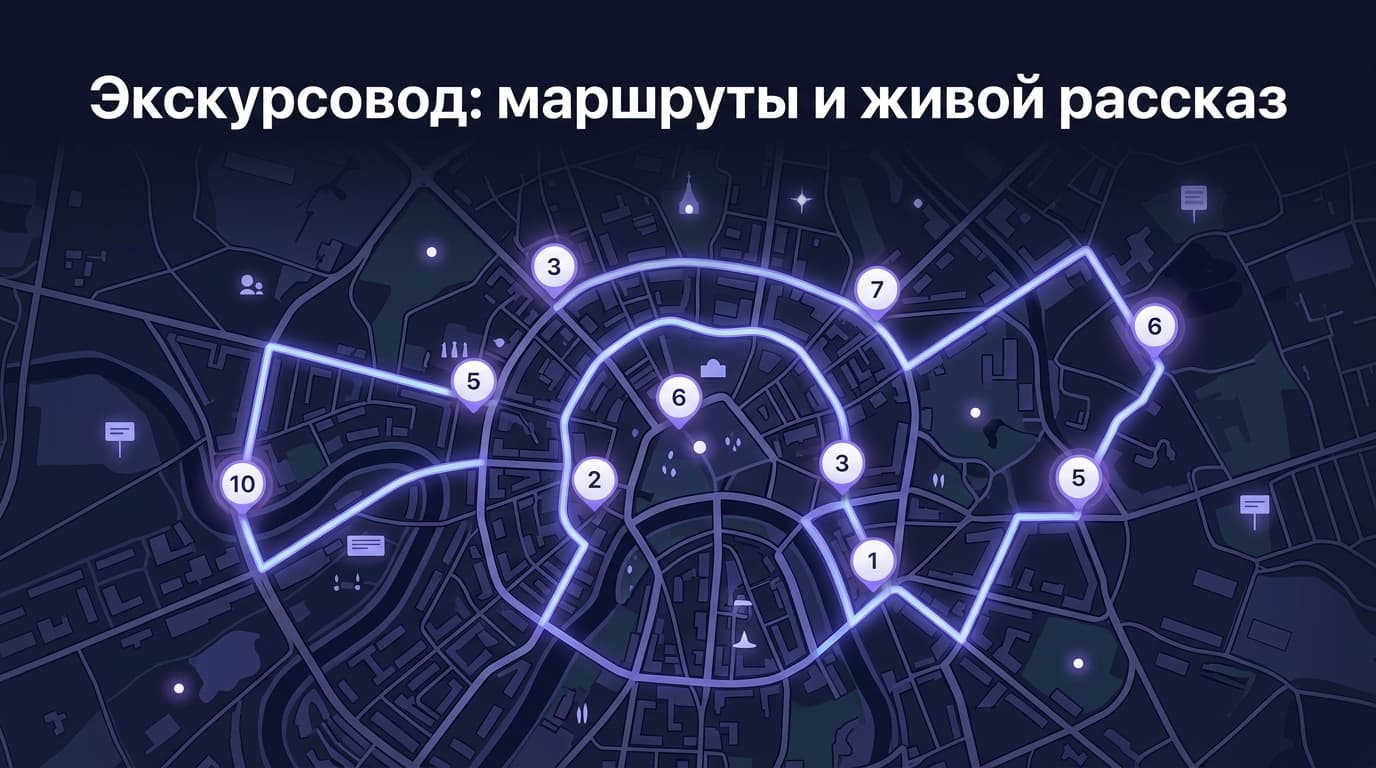 Экскурсовод: маршруты и живой рассказ