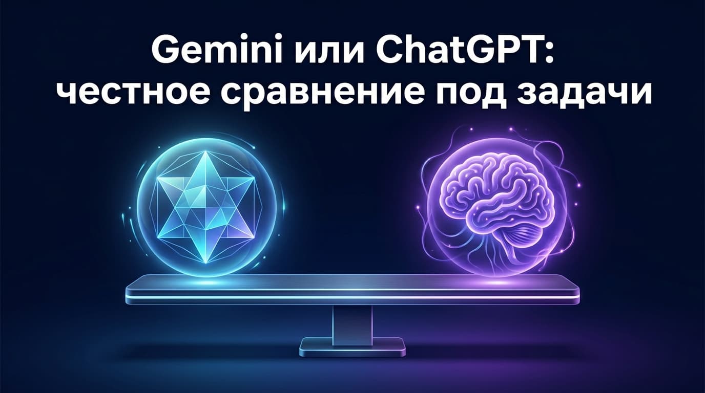 Gemini или ChatGPT: честное сравнение под задачи
