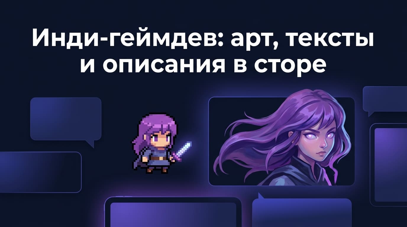 Инди-геймдев: арт, тексты и описания в сторе