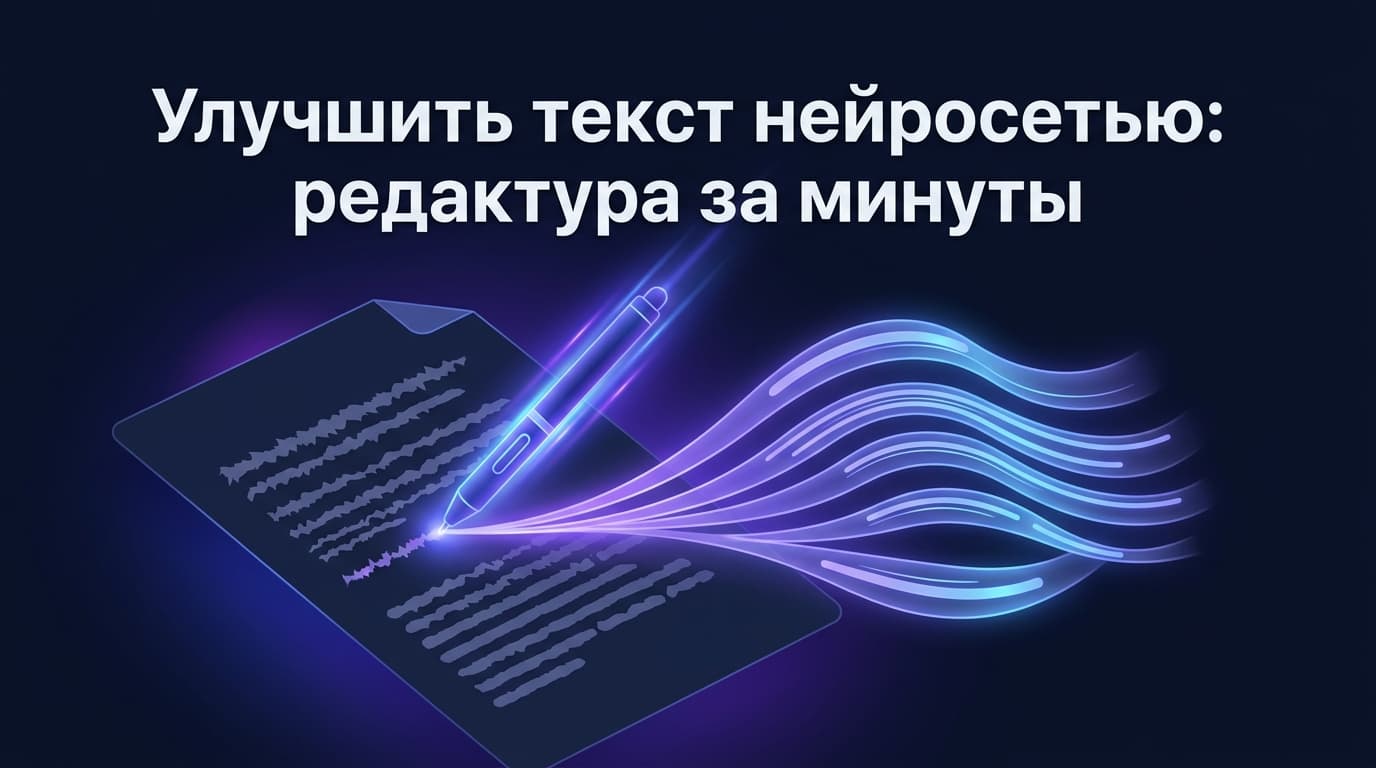 Улучшить текст нейросетью: редактура за минуты