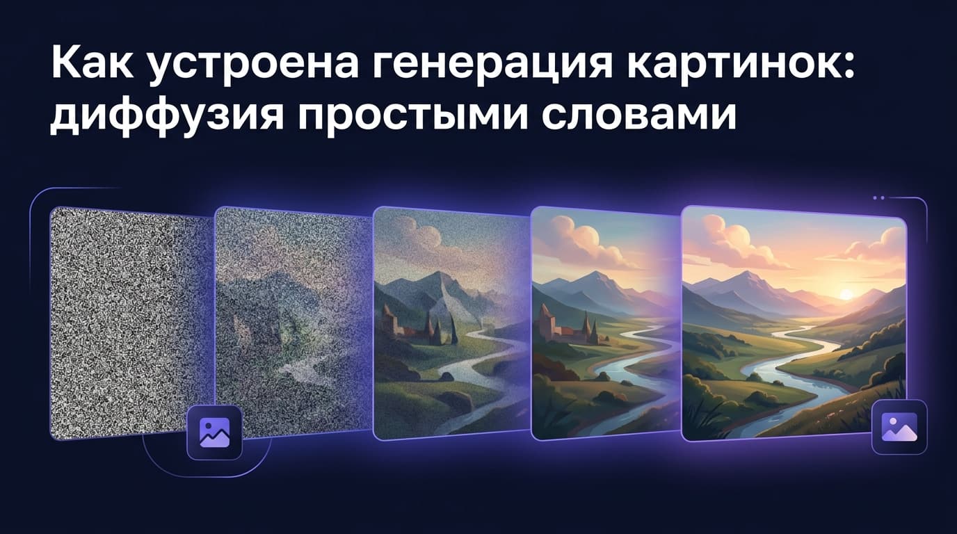 Как устроена генерация картинок: диффузия простыми словами