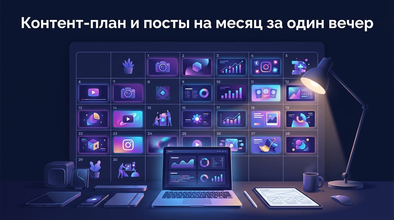 Контент-план и посты на месяц за один вечер