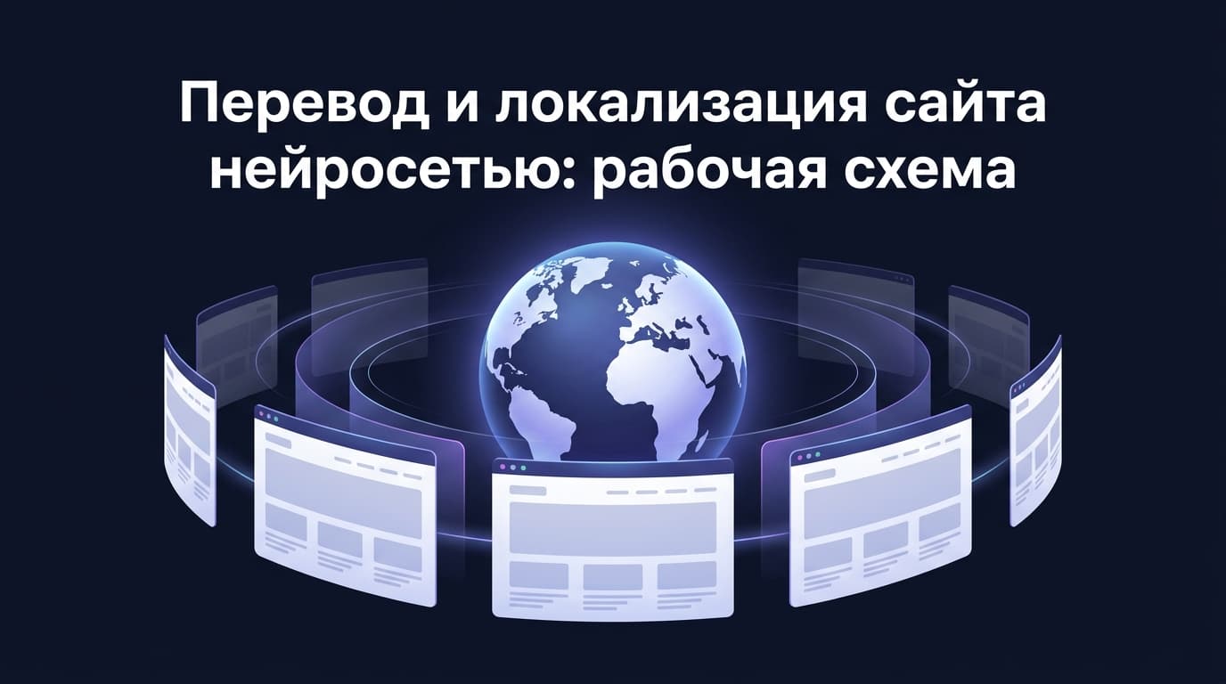 Перевод и локализация сайта нейросетью: рабочая схема