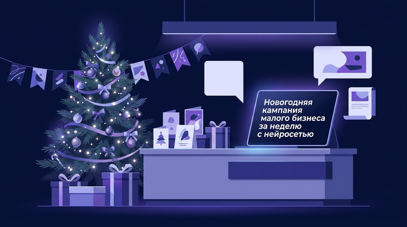 Новогодняя кампания малого бизнеса за неделю с нейросетью