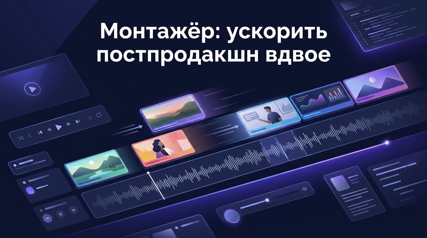 Монтажёр: ускорить постпродакшн вдвое