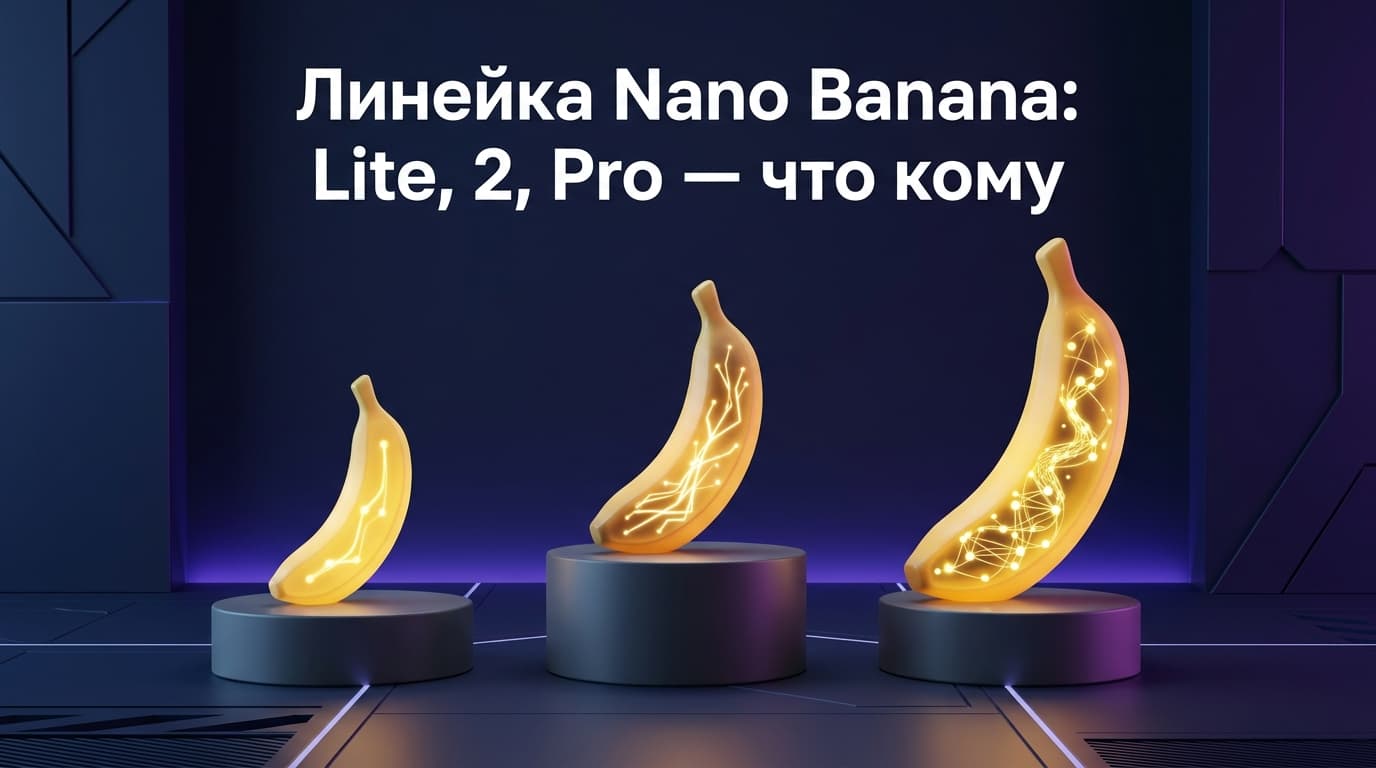 Линейка Nano Banana: Lite, 2, Pro — что кому