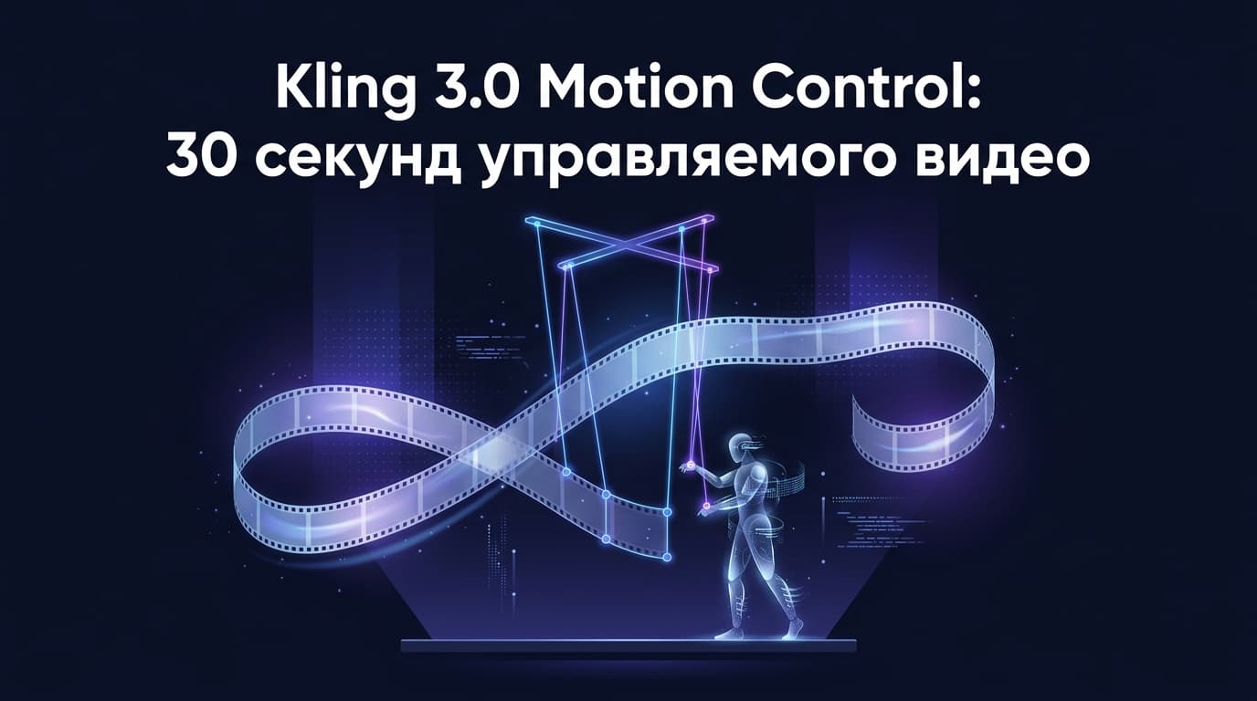 Kling 3.0 Motion Control: 30 секунд управляемого видео