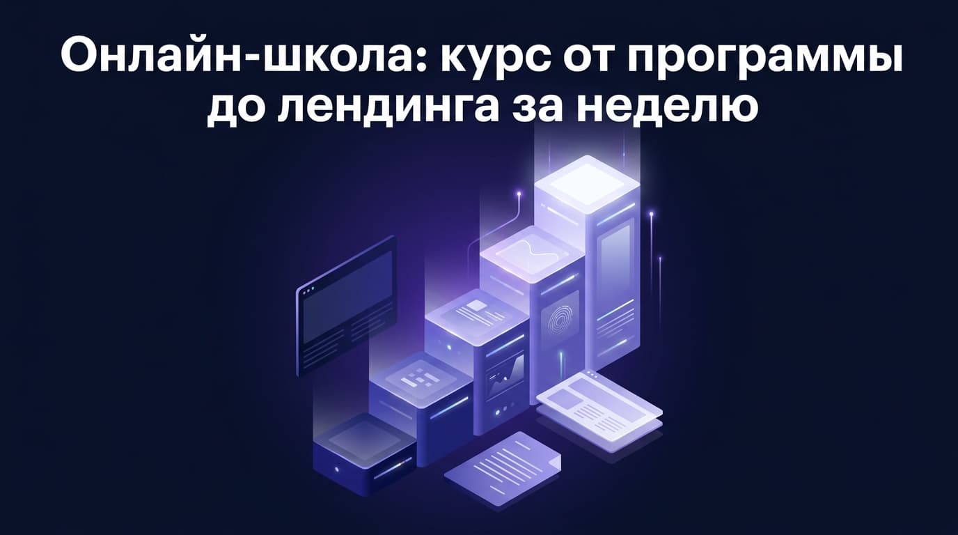 Онлайн-школа: курс от программы до лендинга за неделю