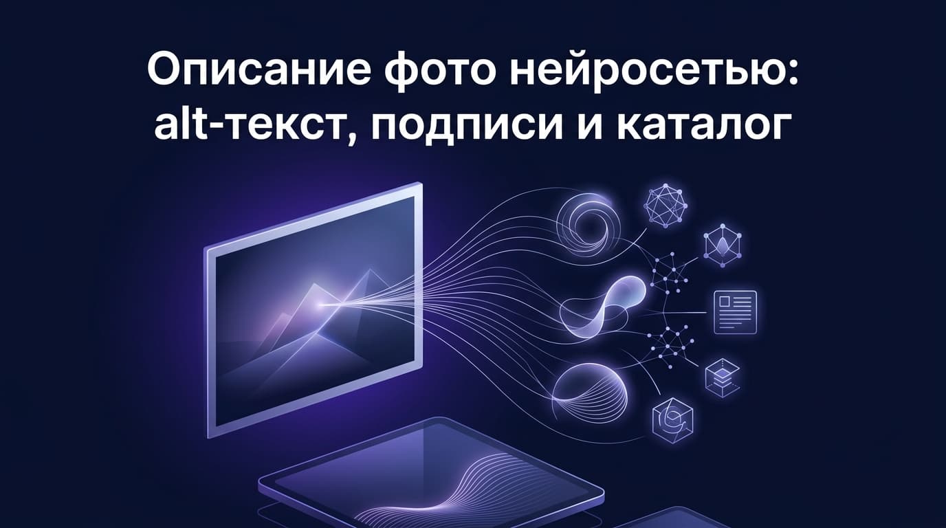 Описание фото нейросетью: alt-текст, подписи и каталог