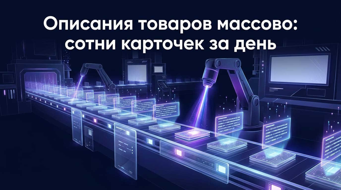 Описания товаров массово: сотни карточек за день