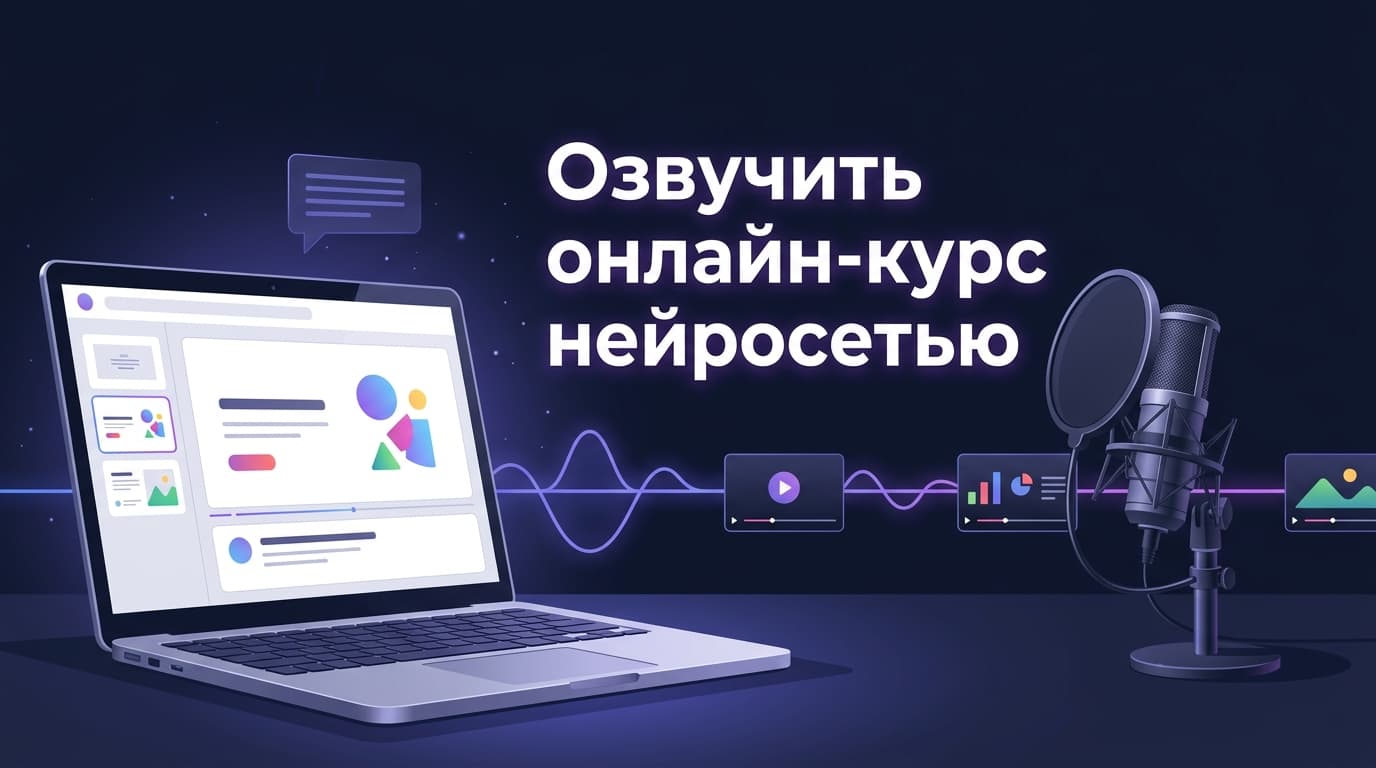 Озвучить онлайн-курс нейросетью