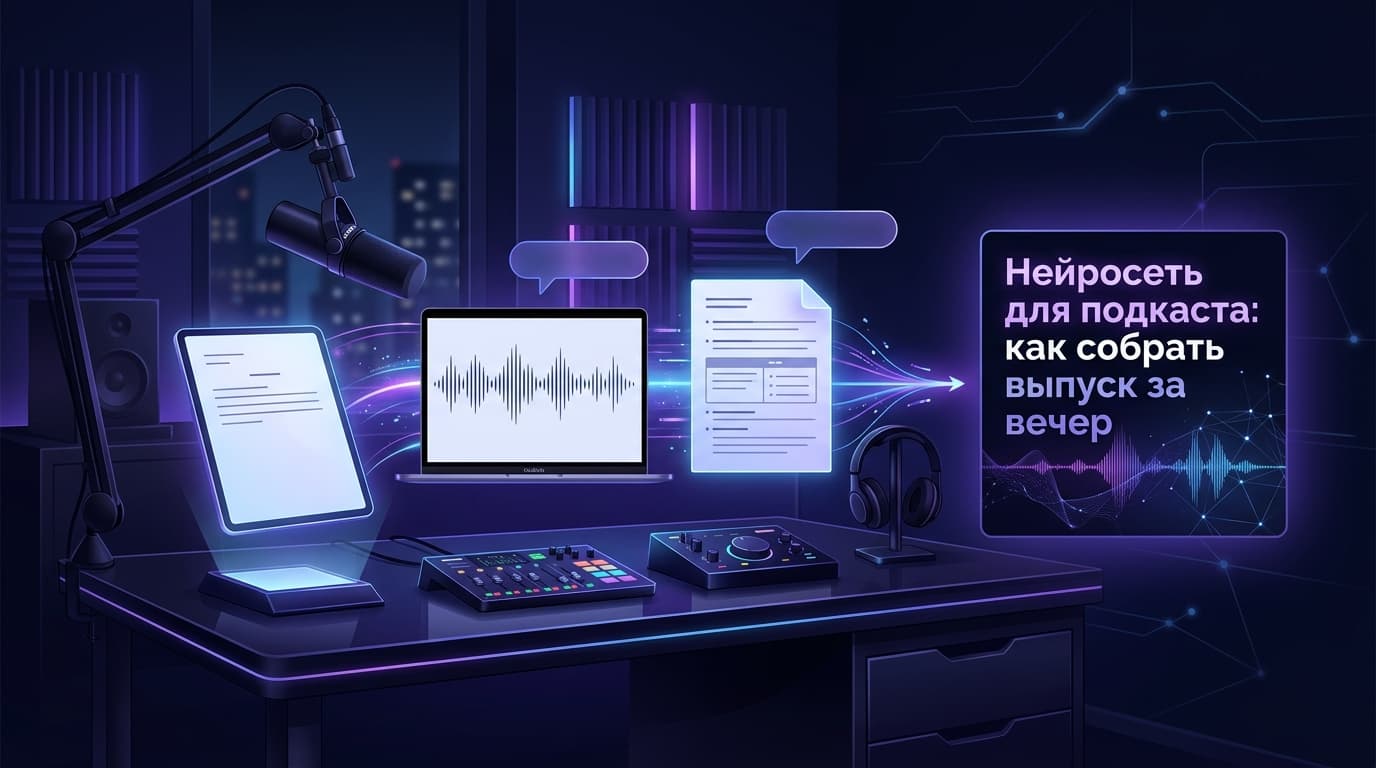 Нейросеть для подкаста: как собрать выпуск за вечер