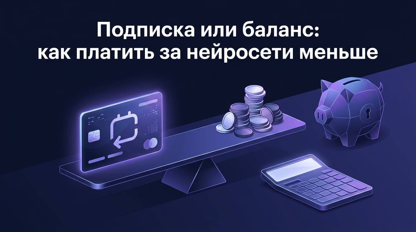 Подписка или баланс: как платить за нейросети меньше
