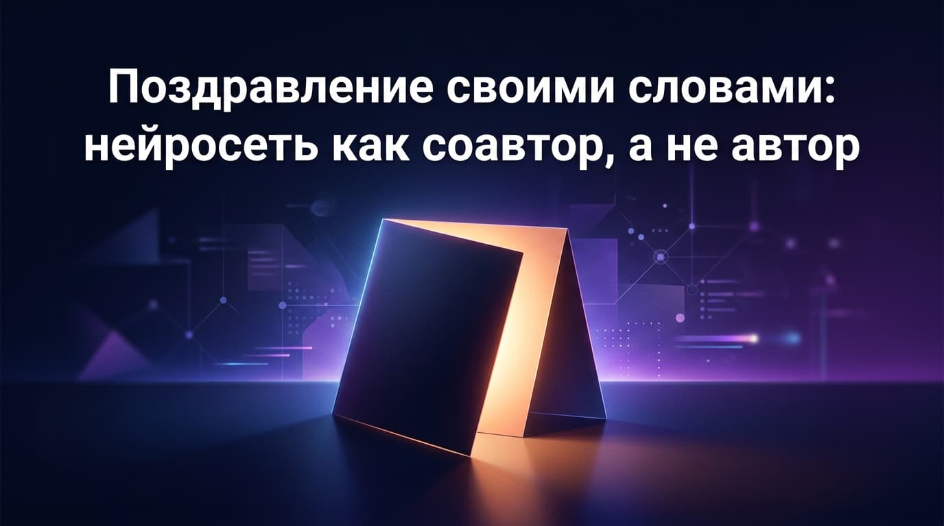 Поздравление своими словами: нейросеть как соавтор, а не автор