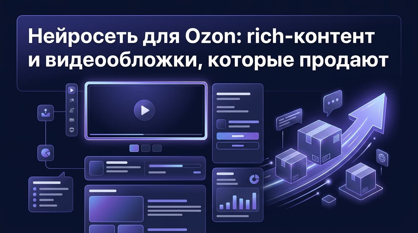 Нейросеть для Ozon: rich-контент и видеообложки, которые продают