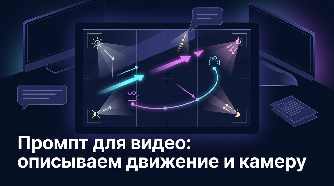 Промпт для видео: описываем движение и камеру