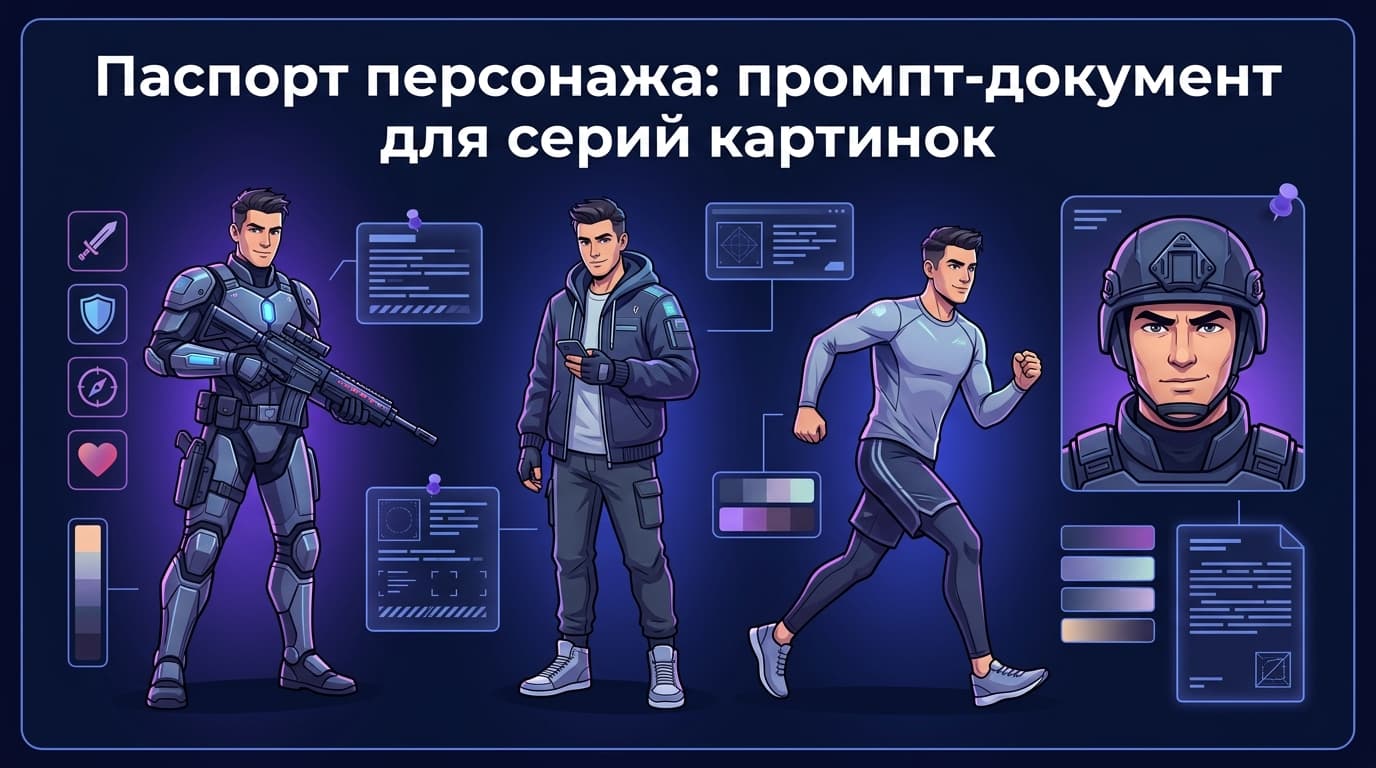 Паспорт персонажа: промпт-документ для серий картинок
