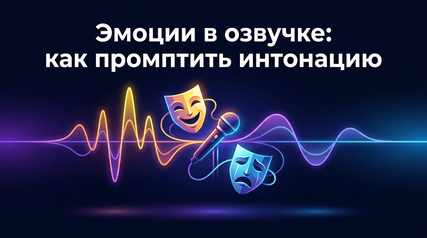 Эмоции в озвучке: как промптить интонацию