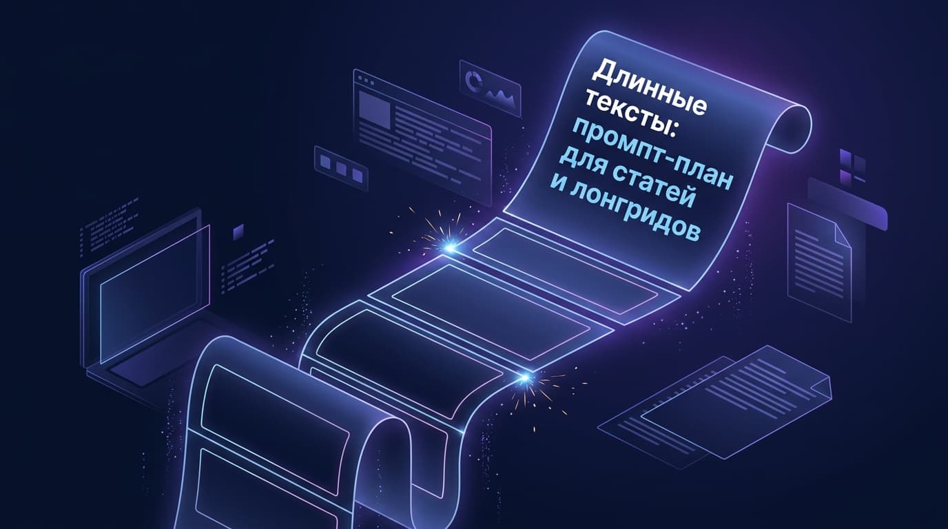 Длинные тексты: промпт-план для статей и лонгридов