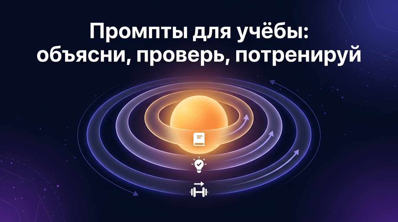 Промпты для учёбы: объясни, проверь, потренируй