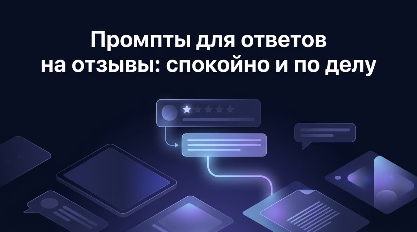 Промпты для ответов на отзывы: спокойно и по делу