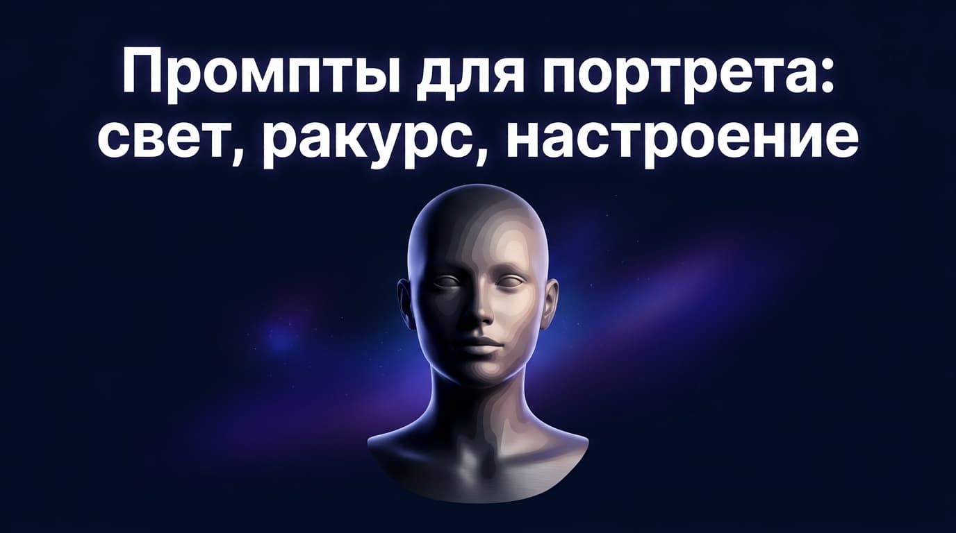Промпты для портрета: свет, ракурс, настроение