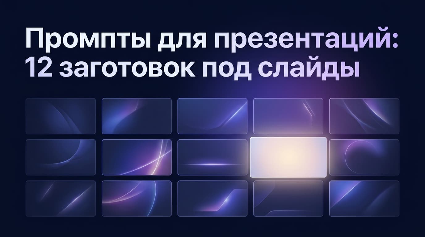 Промпты для презентаций: 12 заготовок под слайды