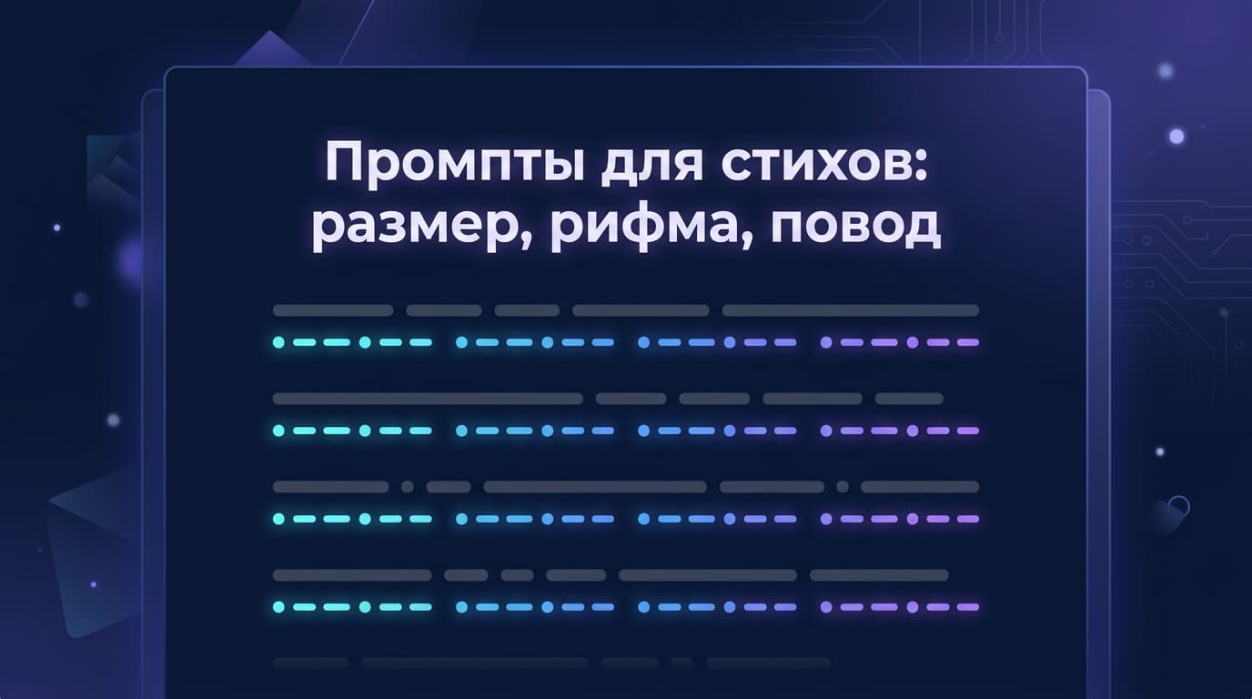 Промпты для стихов: размер, рифма, повод