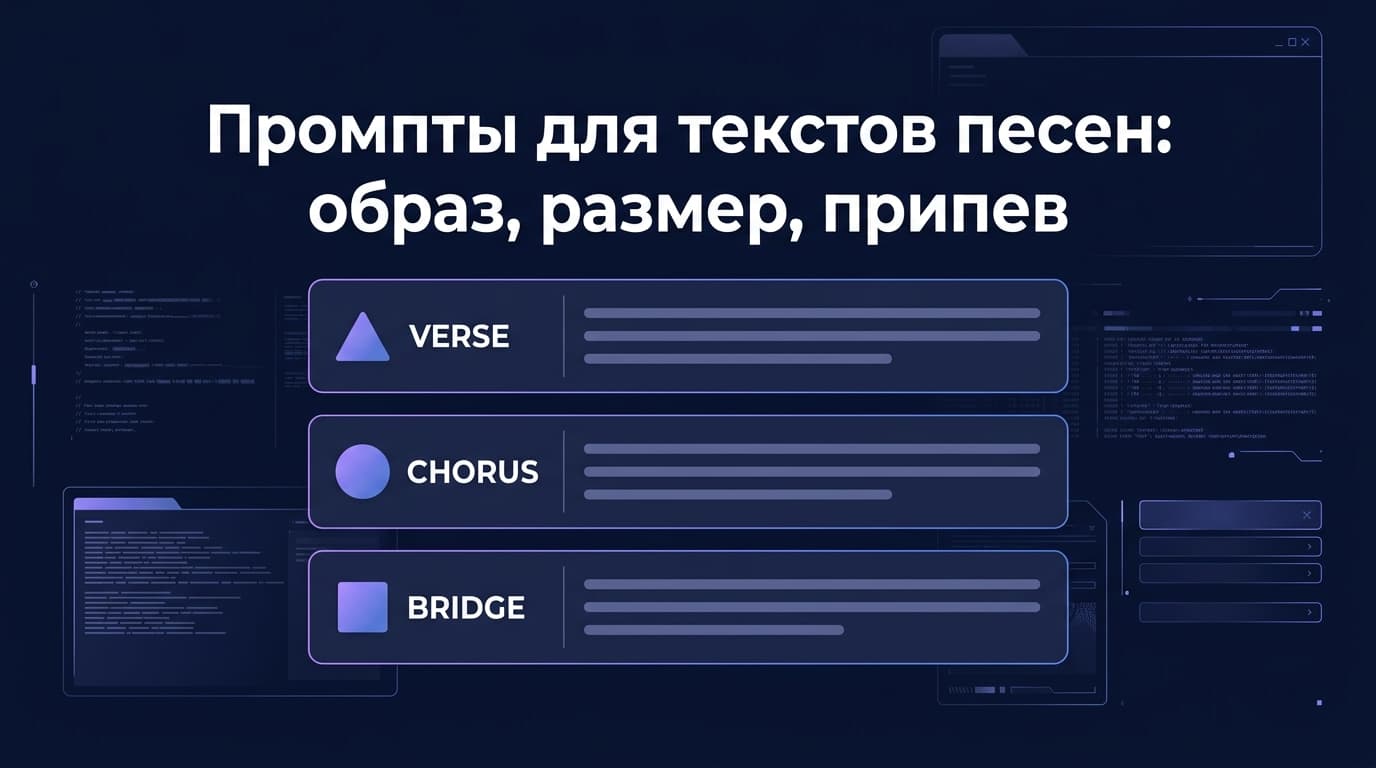 Промпты для текстов песен: образ, размер, припев
