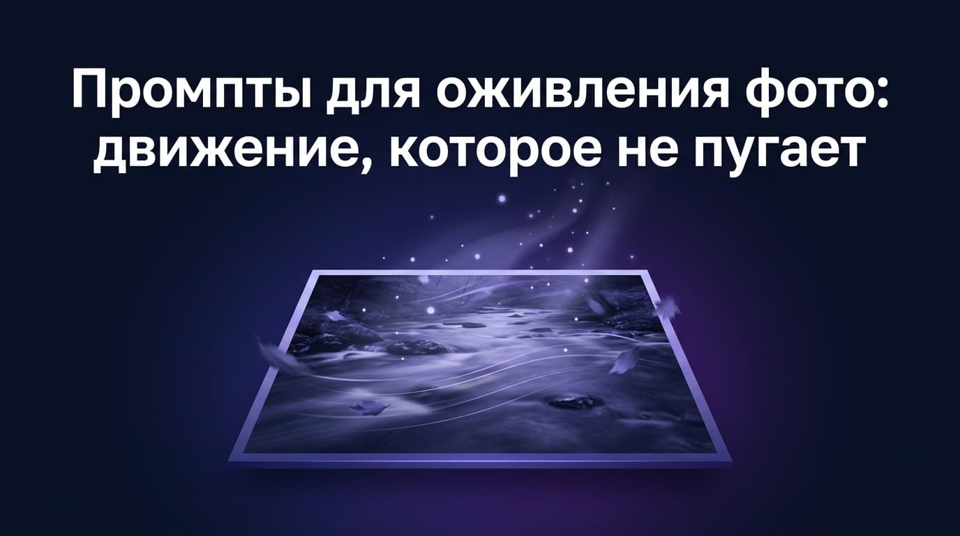 Промпты для оживления фото: движение, которое не пугает