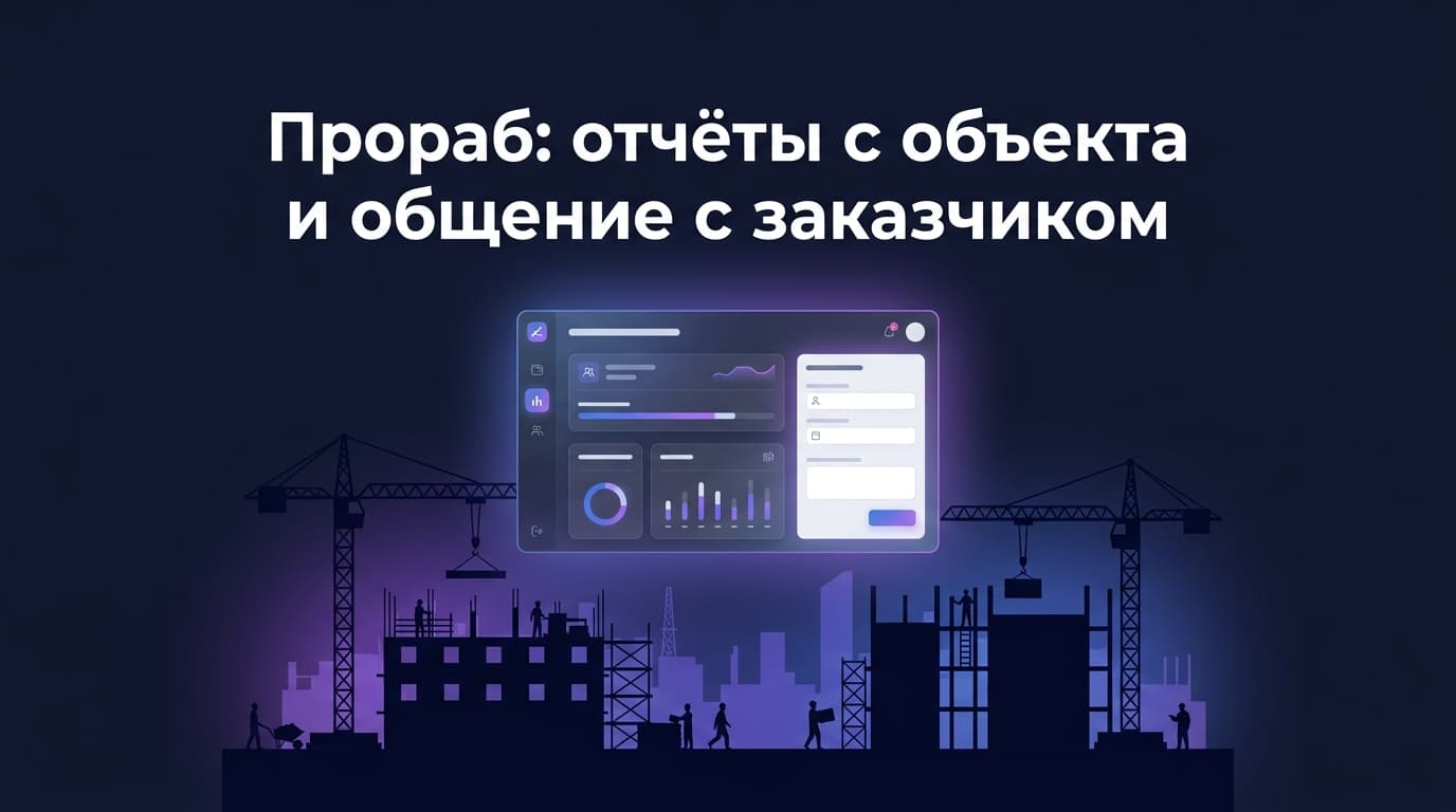 Прораб: отчёты с объекта и общение с заказчиком