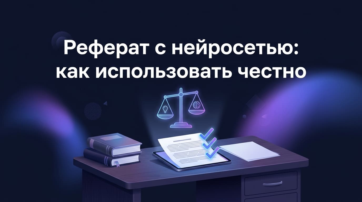 Реферат с нейросетью: как использовать честно