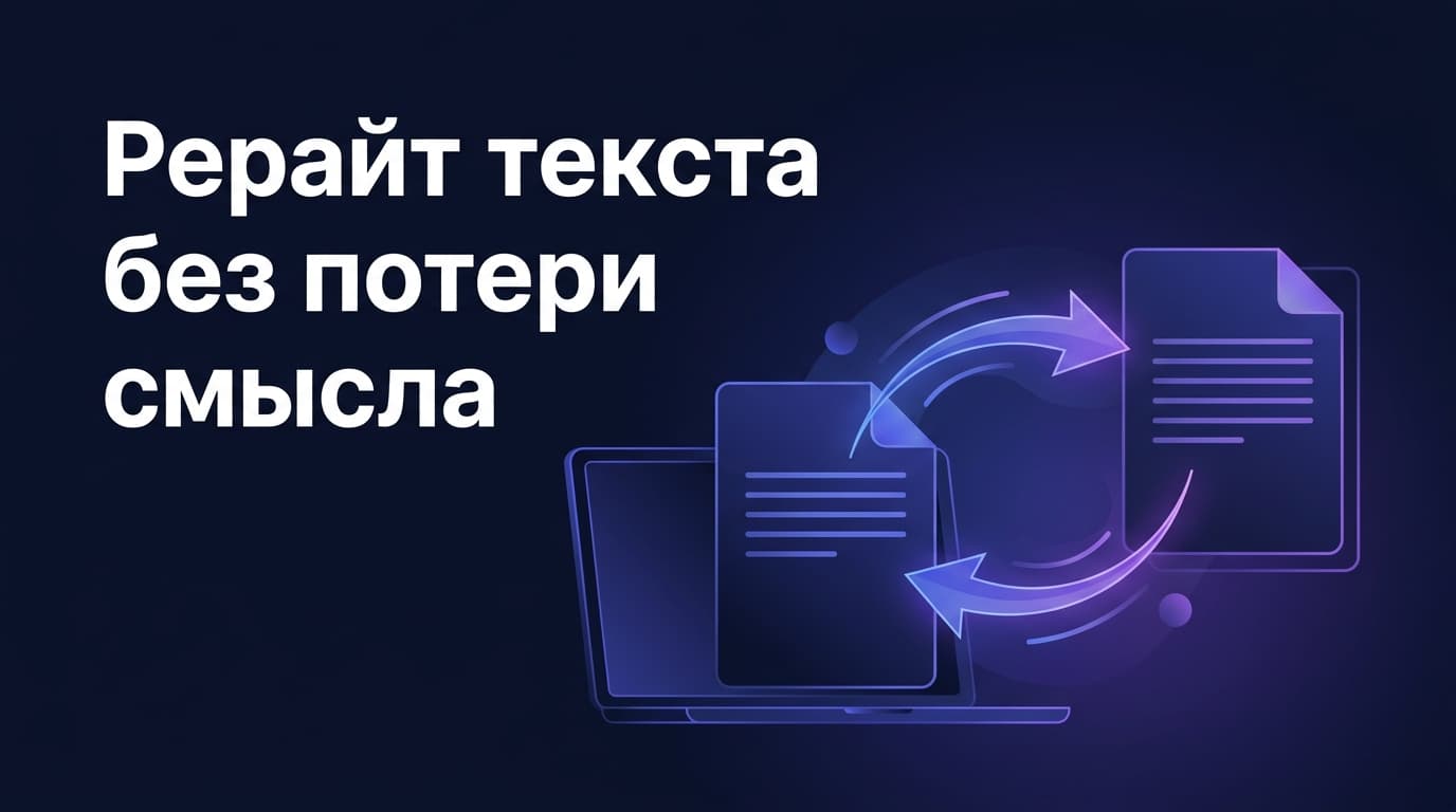 Рерайт текста без потери смысла