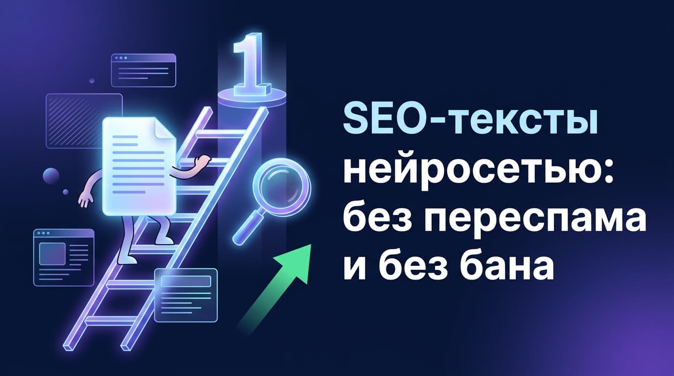 SEO-тексты нейросетью: без переспама и без бана