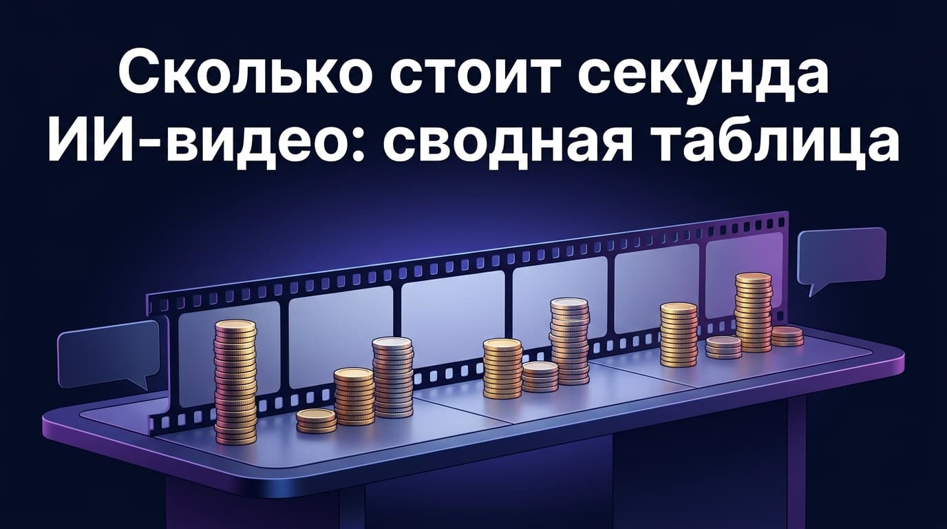 Сколько стоит секунда ИИ-видео: сводная таблица