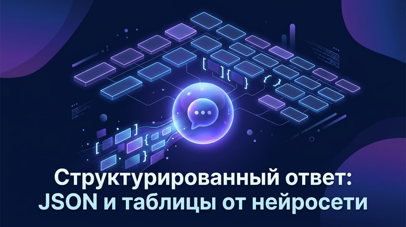 Структурированный ответ: JSON и таблицы от нейросети