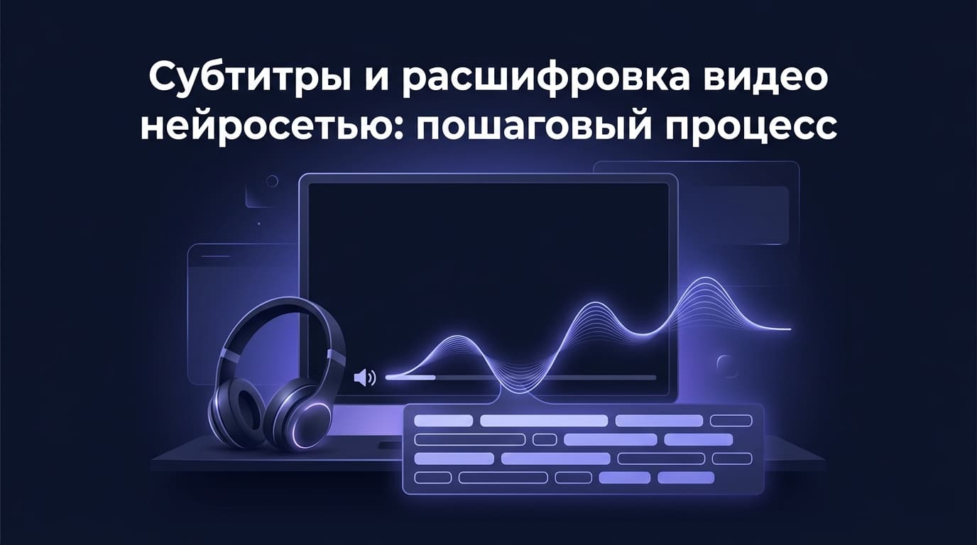 Субтитры и расшифровка видео нейросетью: пошаговый процесс