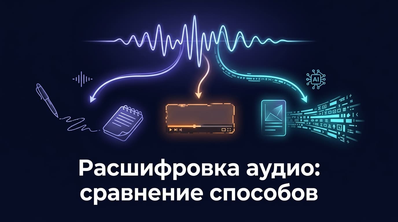 Расшифровка аудио: сравнение способов