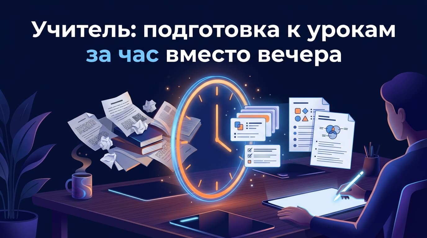 Учитель: подготовка к урокам за час вместо вечера