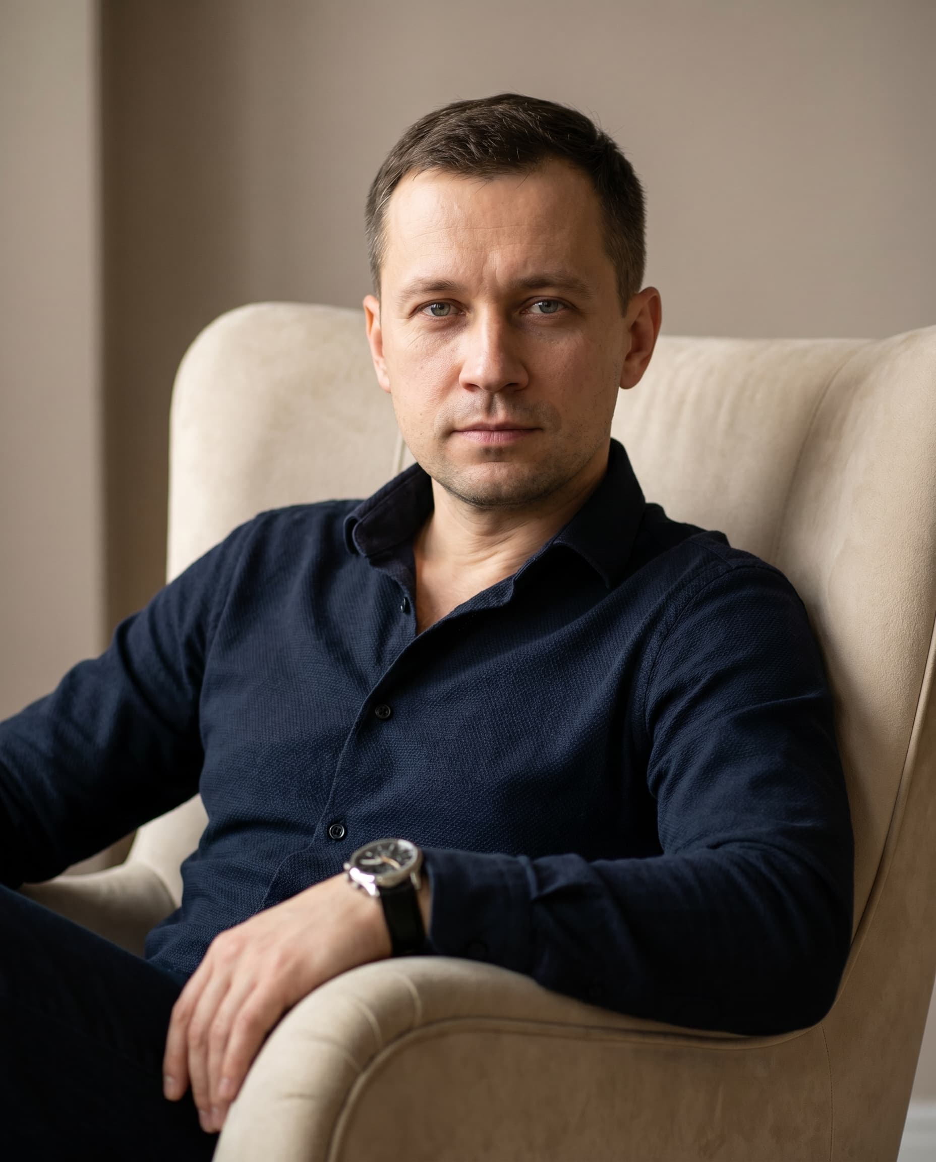Мужской портрет в кресле 