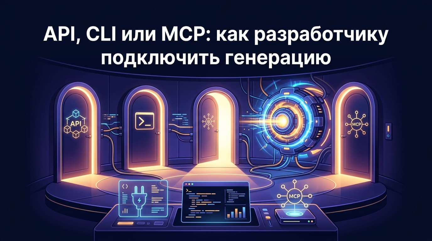 API, CLI или MCP: как разработчику подключить генерацию